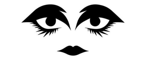 pair of eyes with eyebrows eyelashes vector graphic resources