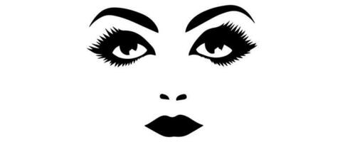 pair of eyes with eyebrows eyelashes vector graphic resources