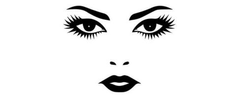 pair of eyes with eyebrows eyelashes vector graphic resources