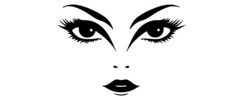 pair of eyes with eyebrows eyelashes vector graphic resources