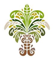 palma arboles Coco, tropical tribal ilustración, vector icono decoración ornamento.