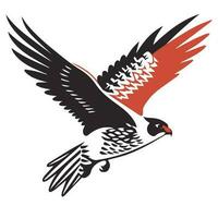 Falcon Eagle vector icon Japanese illustration style