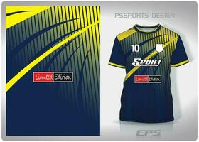 Vector sports shirt background image.Yellow light is shining pattern design, illustration, textile background for sports t-shirt, football jersey shirt