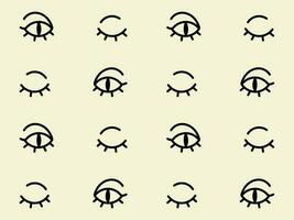 Abstract seamless pattern with drawings of the eye vector