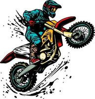 Moto Cross Vector Illustration Pro Vector