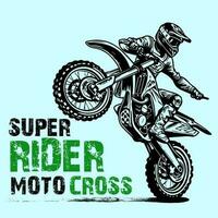 Moto Cross Vector Illustration Pro Vector