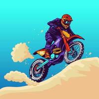 Moto Cross Vector Illustration Pro Vector