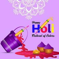 Happy Holi Illustration Pro Vector