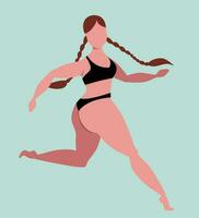 Women in lingerie, swimsuit. Body positive, love your body. Different ethnicity and skin colors women characters. Variety of poses and gestures. Trendy vector illustration for web, app.