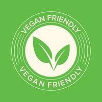 Vegan-friendly icon for the product label and packaging vector