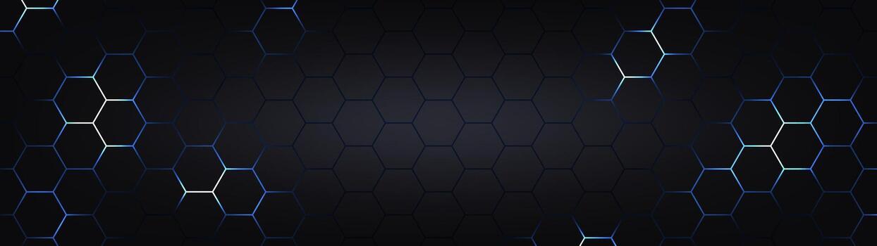 Hexagonal abstract technology background. electric glow hexagonal background. vector illustration.