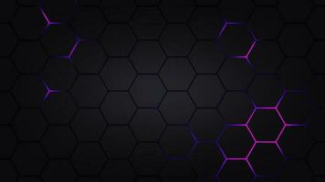 Hexagonal abstract technology background. electric glow hexagonal background. vector illustration.