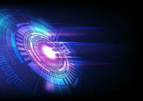 Abstract fantastic background with circle digital network ring. Energy ring. Vector design.