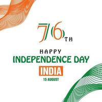 Creative indian independence day card vector