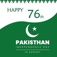 Happy pakistan independence day design vector