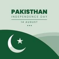 contento Pakistán independencia día diseño vector