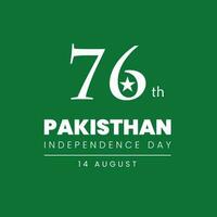 Green background of pakistan independence day vector