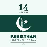 Pakistán independencia día antecedentes diseño vector