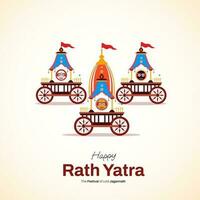 Ratha Yatra Social Media Post vector