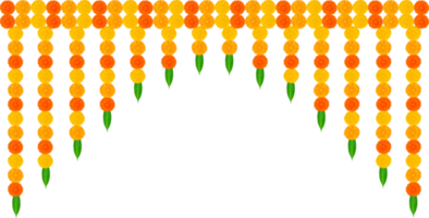 mango löv och ringblomma blommor krans för indisk festival dekoration png