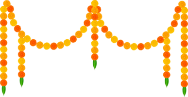 mango löv och ringblomma blommor krans för indisk festival dekoration png