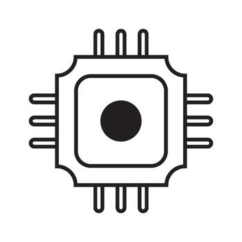 microchip icon vector