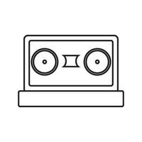 cassette icon vector