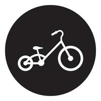 niño bicicleta icono vector
