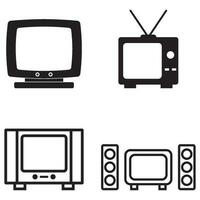 televisión icono vector