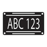 license plate icon vector