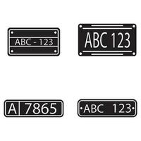 license plate icon vector