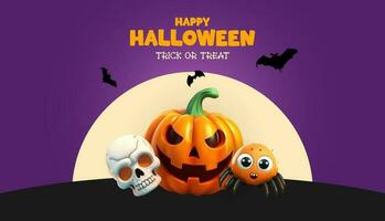 Halloween Party Spooky Background. Vector Illustration EPS10