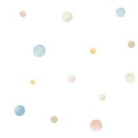 Confetti seamless Pattern. Watercolor background with party Glitter in cute pastel blue and pink colors. Geometrical ornament with circle dots. Hand drawn illustration on white isolated backdrop photo