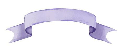 púrpura cinta para texto. mano dibujado ilustración de rayas para pancartas aislado en blanco antecedentes. modelo para mensaje. dibujo de Clásico curvo blanco cinta para saludo tarjetas o invitaciones vector
