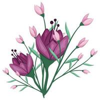 Blossom Pink Flower Bush vector