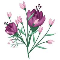 Blossom Pink Flower Bush vector