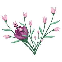 Blossom Pink Flower Bush vector