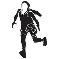 Basketball Girls Pose-Solid vector