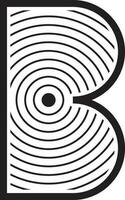 B letter logo solid style vector