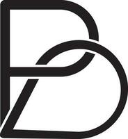 B letter logo solid style vector