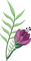 Flowers Blooms Long Leaf Weeds vector