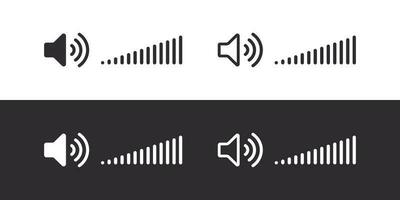 Volume control icons. Level volume adjustment signs. Vector scalable graphics