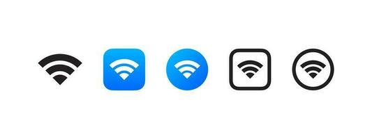 Wifi íconos colocar. móvil íconos ui, ux diseño. Wifi bar iconos vector escalable gráficos