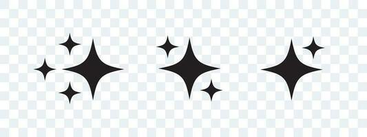 Black star icons. Sparkle vector icons. Modern simple stars. Vector scalable graphics