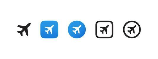 Airplane mode icons set. Mobile icons UI, UX design. Airplane mode bar icons. Vector scalable graphics