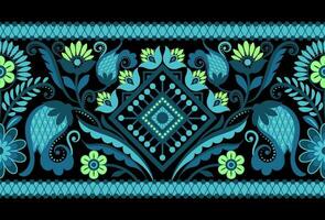 Botanical floral Seamless. Background Seamless Pattern Geometric Ethnic pattern design  for background, carpet, wallpaper, clothing, wrapping, Batik, fabric, printing textile illustration. vector