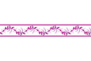 vector bloemen elementen. naadloos patroon voor kaders en grenzen. gebruikt patroon borstels inbegrepen. png