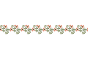 vector bloemen elementen. naadloos patroon voor kaders en grenzen. gebruikt patroon borstels inbegrepen. png