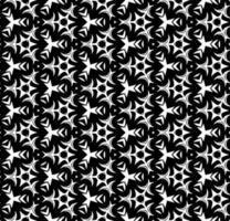 Black and white seamless abstract pattern. Background and backdrop. Grayscale ornamental design. Mosaic ornaments. Vector graphic illustration.