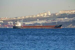 Gelius 1, russian marine vessel. General cargo transport ship. Global transportation industry. Istanbul parking harbour. photo